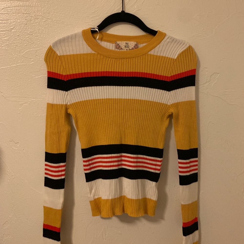 Long sleeve striped sweater